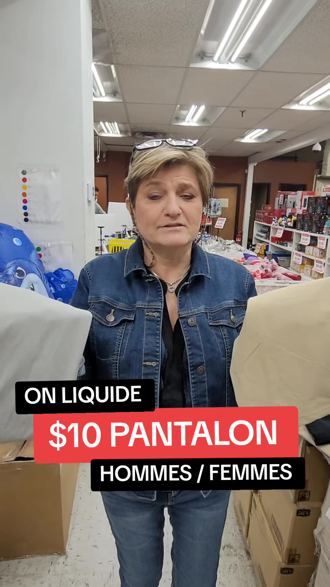 Liquidation de pantalons homme et femme